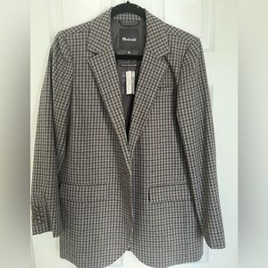 Madewell The Larsen Blazer in Plaid Microcheck Size S